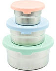 Stainless Steel Food Storage Containers – Set of 3 (3 oz, 6.10 oz, 12.85 oz)