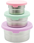 Stainless Steel Food Storage Containers – Set of 3 (3 oz, 6.10 oz, 12.85 oz)