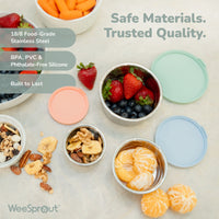 Stainless Steel Food Storage Containers – Set of 3 (3 oz, 6.10 oz, 12.85 oz)