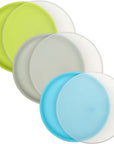 Silicone Plates (Non-Suction, Undivided) – Set of 3 with Lids