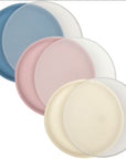 Silicone Plates (Non-Suction, Undivided) – Set of 3 with Lids