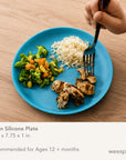 Silicone Plates (Non-Suction, Undivided) – Set of 3 with Lids