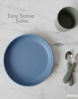 Silicone Plates (Non-Suction, Undivided) – Set of 3 with Lids