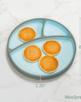 Silicone Suction Plate – Divided, Single Plate (No Lid)