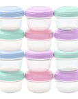 Plastic Baby Food Storage Containers (Set of 12)