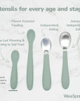 Baby-Led Weaning Silicone Spoons – Set of 3 with travel case