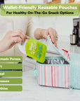 Reusable Food Pouches – Available in 3.4 oz, 5 oz, 7 oz (original)