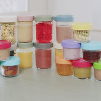 Glass Baby Food Storage Jars – 4 oz, 8 oz, or Mixed Sets