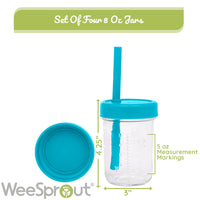 3-in-1 Glass Cups for Kids – 8 oz or 12 oz (Set of 4)