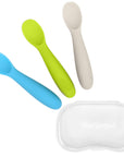 Baby-Led Weaning Silicone Spoons – Set of 3 with travel case