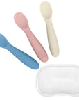 Baby-Led Weaning Silicone Spoons – Set of 3 with travel case