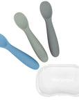 Baby-Led Weaning Silicone Spoons – Set of 3 with travel case