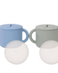 Silicone Snack Cups – Set of 2 with Lids