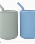 Silicone Straw Cups with Lids – 4 oz or 8 oz (Set of 2)