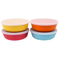 Bamboo Bowls with Lids (Set of 4) - 15 oz