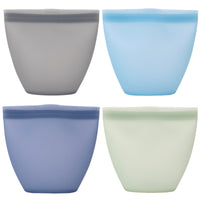 Reusable Silicone Snack Bags – Set of 4 (Kid-Sized)