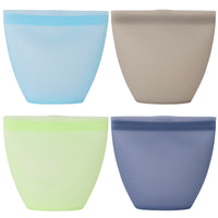 Reusable Silicone Snack Bags – Set of 4 (Kid-Sized)