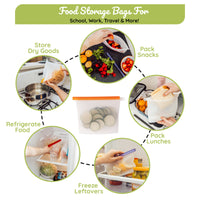 Reusable Silicone Storage Bags – Multi-Pack