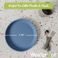 Silicone Plates (Non-Suction, Undivided) – Set of 3 with Lids