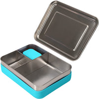 Stainless Steel Bento Box with Silicone Sleeve – Large