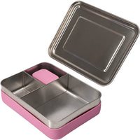 Stainless Steel Bento Box with Silicone Sleeve – Large
