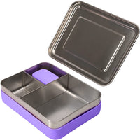 Stainless Steel Bento Box with Silicone Sleeve – Large