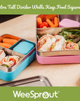 Stainless Steel Bento Box with Silicone Sleeve – Large
