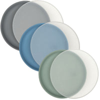 Silicone Plates (Non-Suction, Undivided) – Set of 3 with Lids