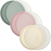 Silicone Plates (Non-Suction, Undivided) – Set of 3 with Lids