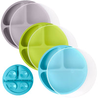 Silicone Suction Plates – Set of 3 (Lid Option Available)