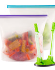 16 Cup Reusable Silicone Food Storage Bags