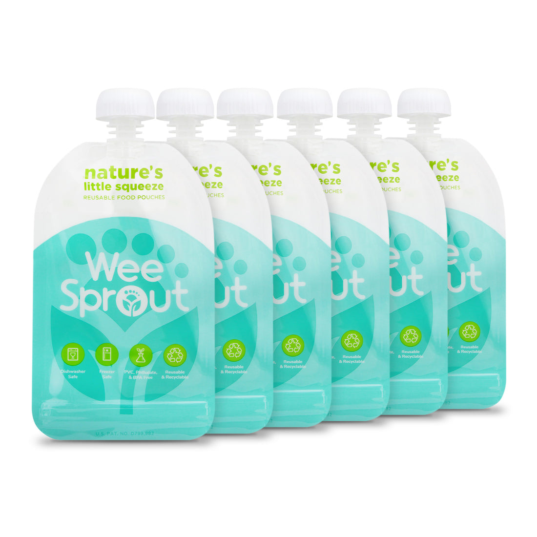 "Nature's Little Squeeze" Reusable Food Pouches - WeeSprout