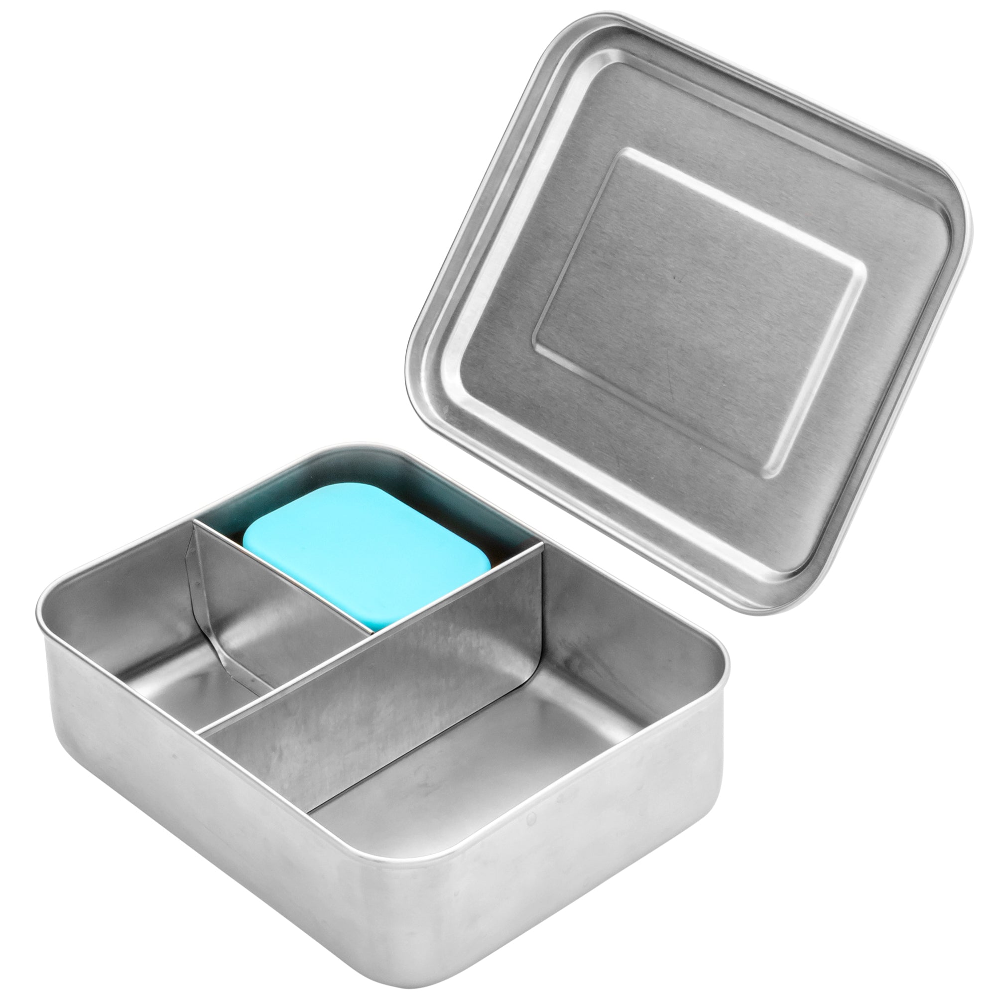 3-in-1 Stainless Steel Bento Box For Kids & Adults with Snack Pod - Holds 6  Cups of Food, 100% Crack-Resistant, Secure…