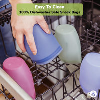 Reusable Silicone Snack Bags – Set of 4 (Kid-Sized)