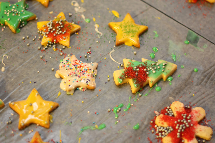 Decorated Christmas cookies