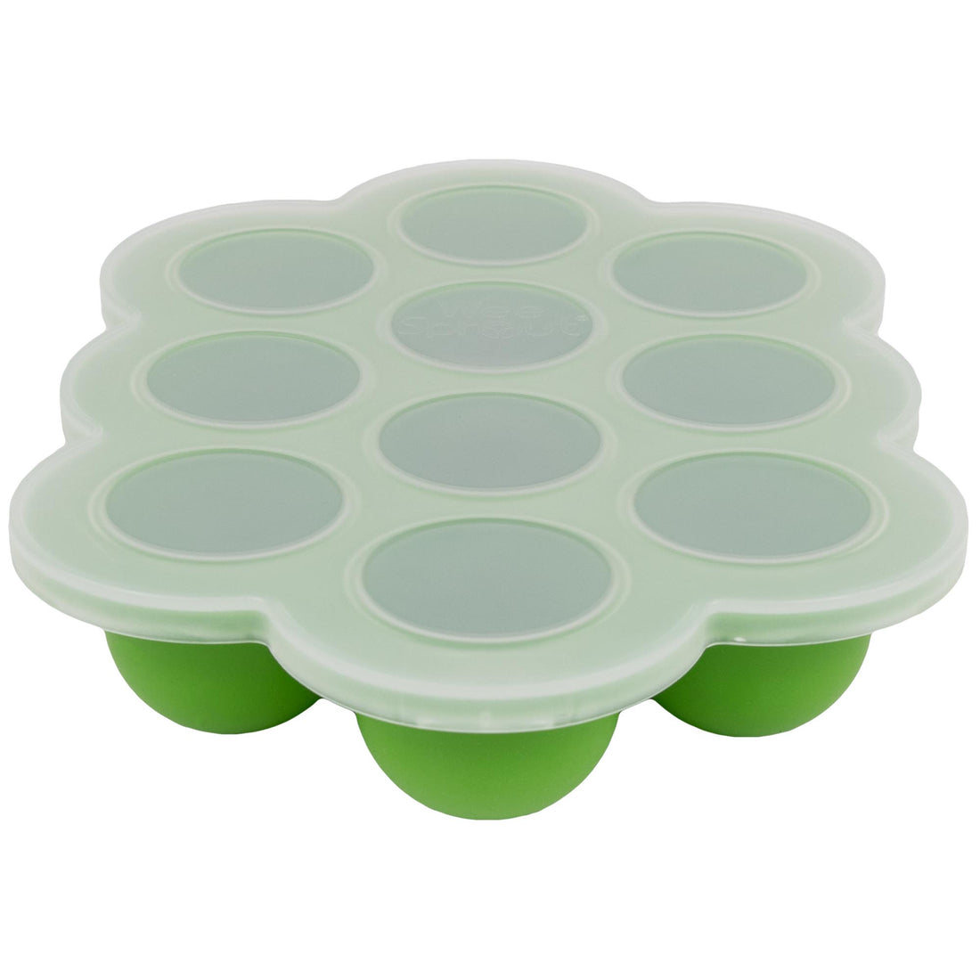 Silicone Baby Food Freezer Tray with Clip-On Lid by WeeSprout - Perfect Storage