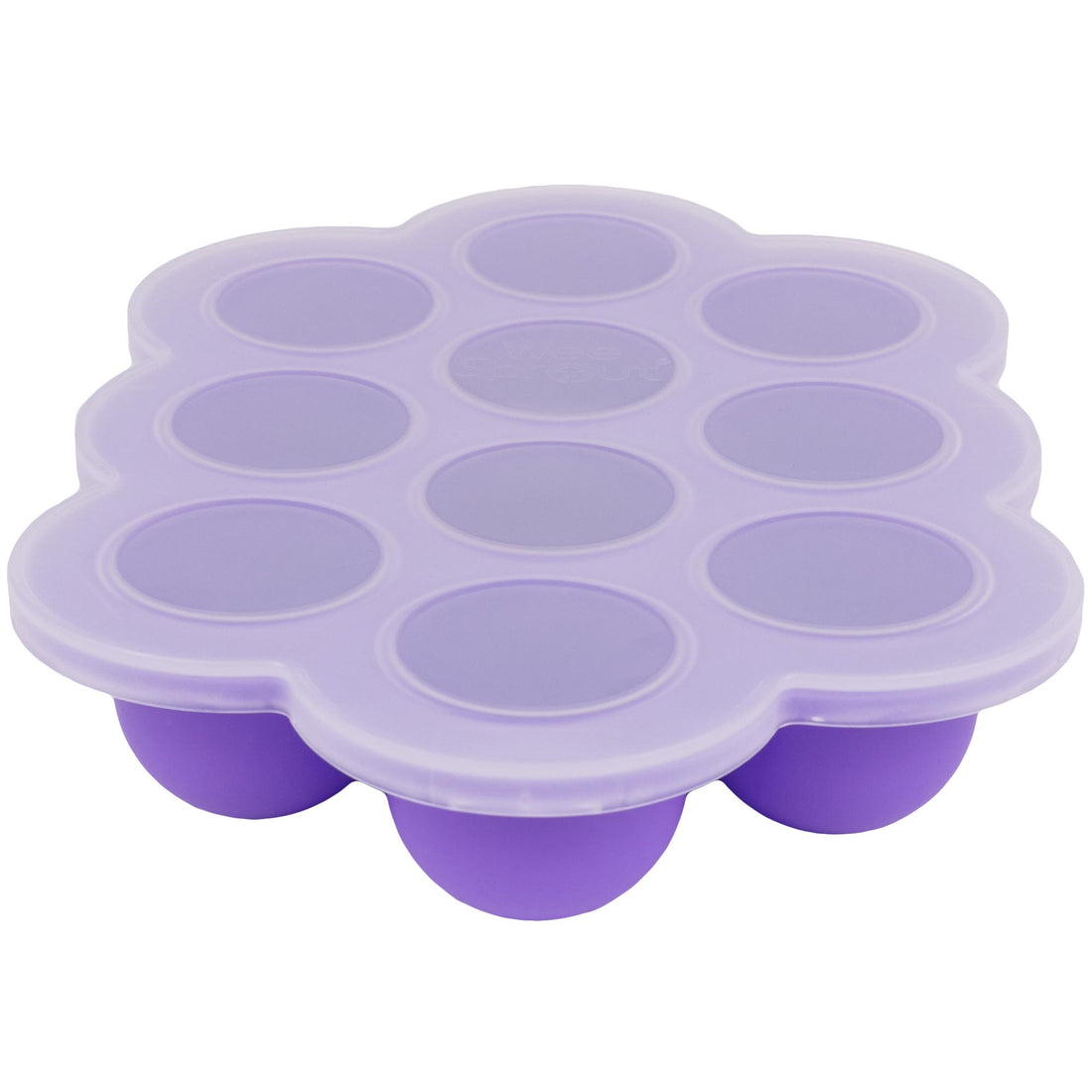 Silicone Baby Food Freezer Tray with Clip-On Lid by WeeSprout - Perfect Storage