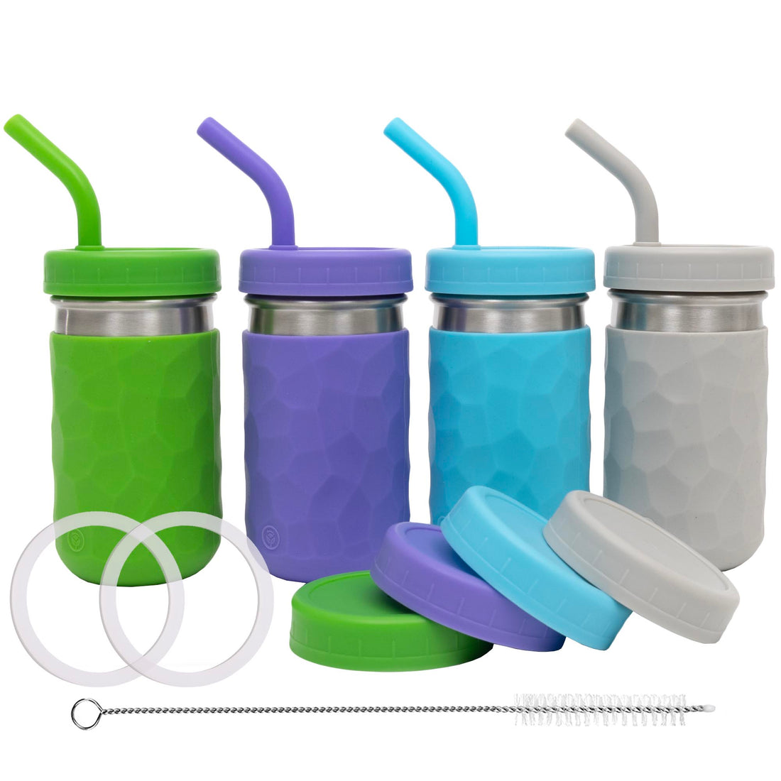 Silicone Sippy Cups with Straw for Toddler, Size: Water Cup, Blue