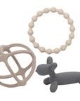 Silicone Teether Set – Dog, Ball & Ring (3 Pack)