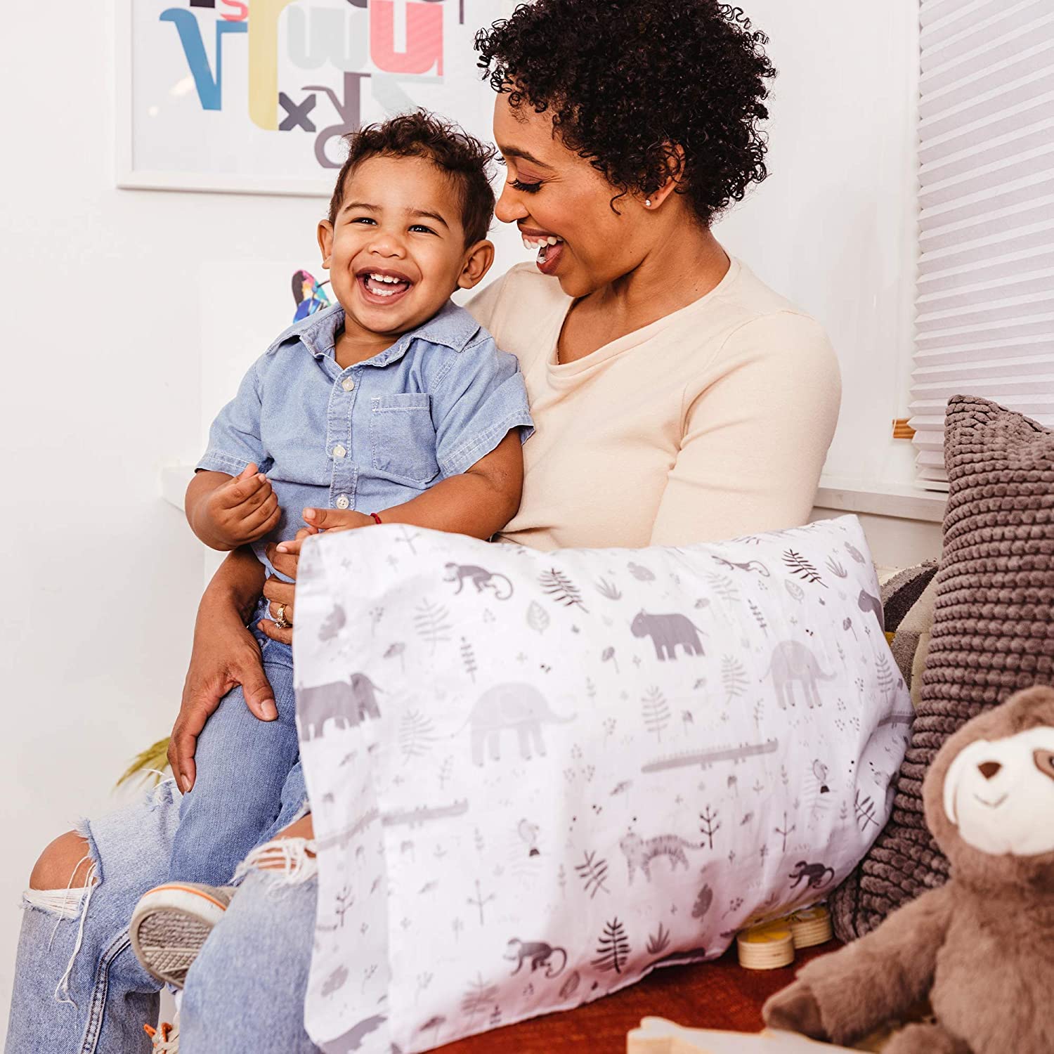 Organic Cotton Toddler Pillow &amp; Pillowcase