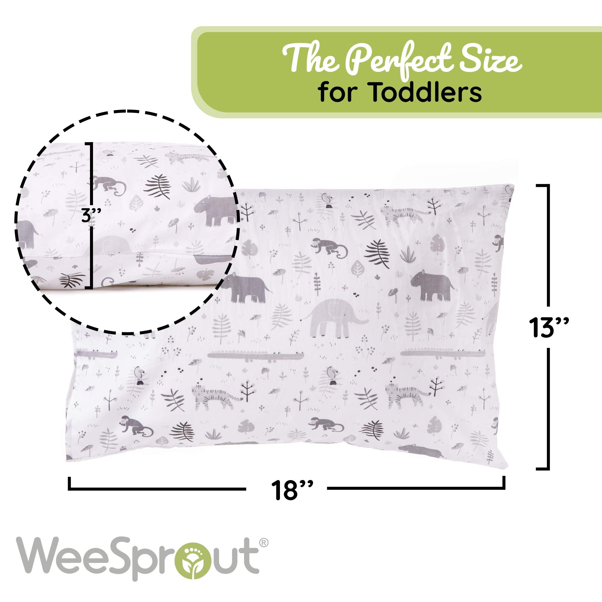 Organic Cotton Toddler Pillow &amp; Pillowcase