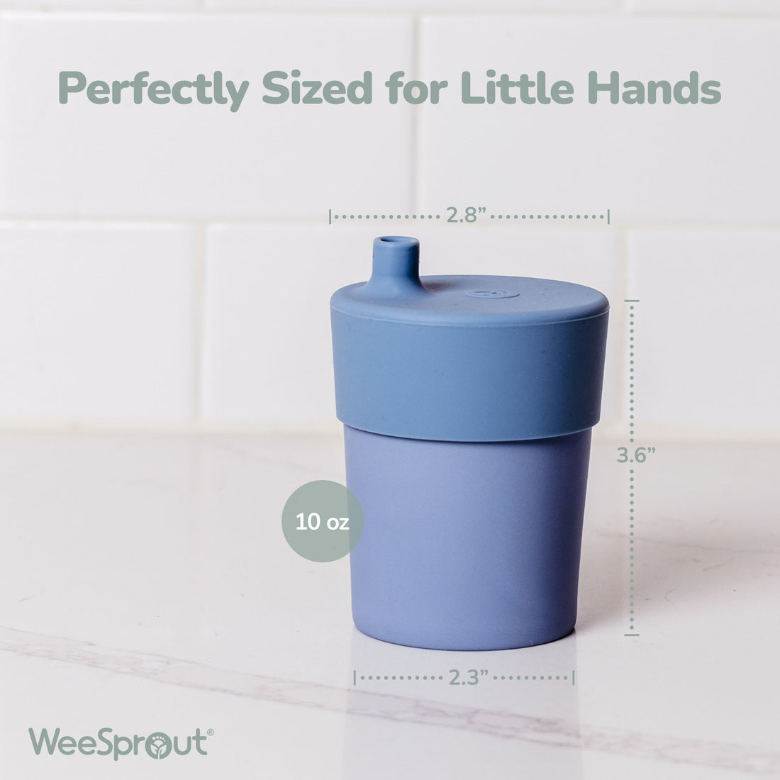 Bamboo Cups with Silicone Sippy Lids – Set of 4