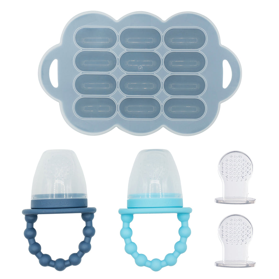 2 Silicone Feeders & Freezer Tray