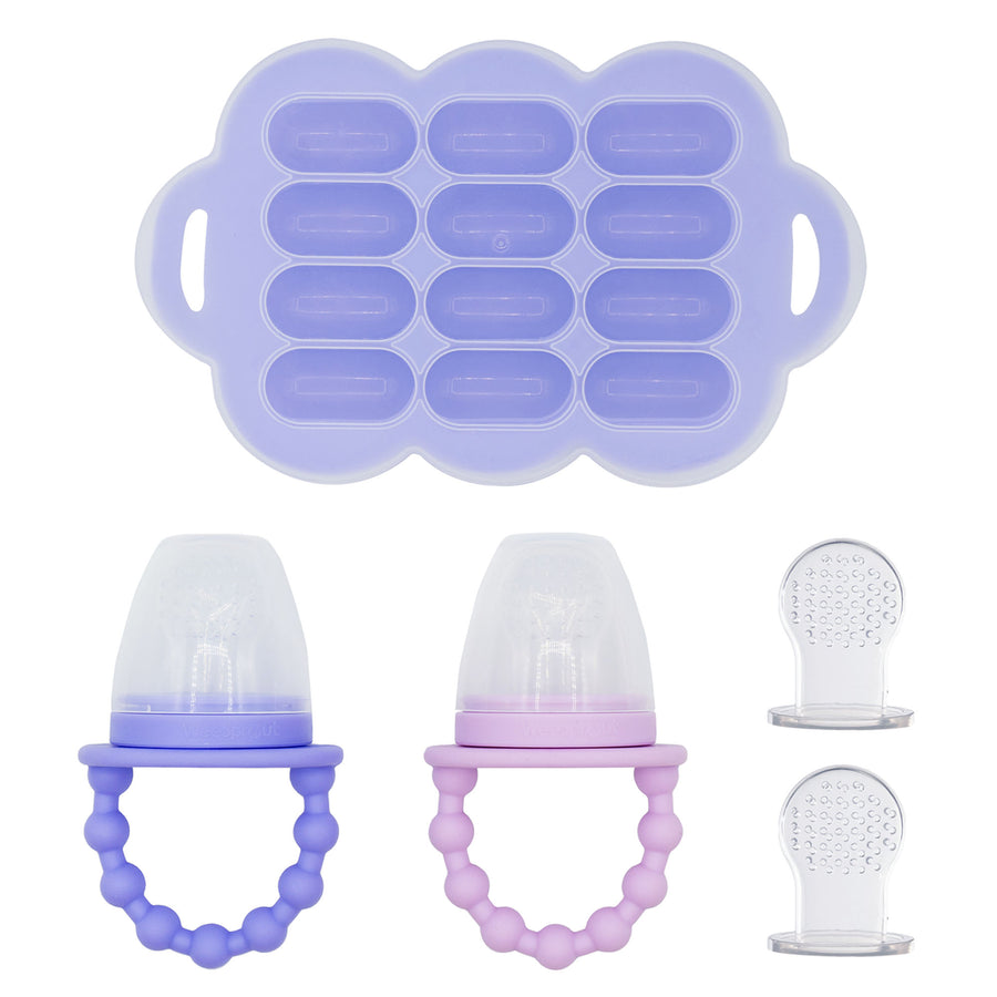 2 Silicone Feeders & Freezer Tray