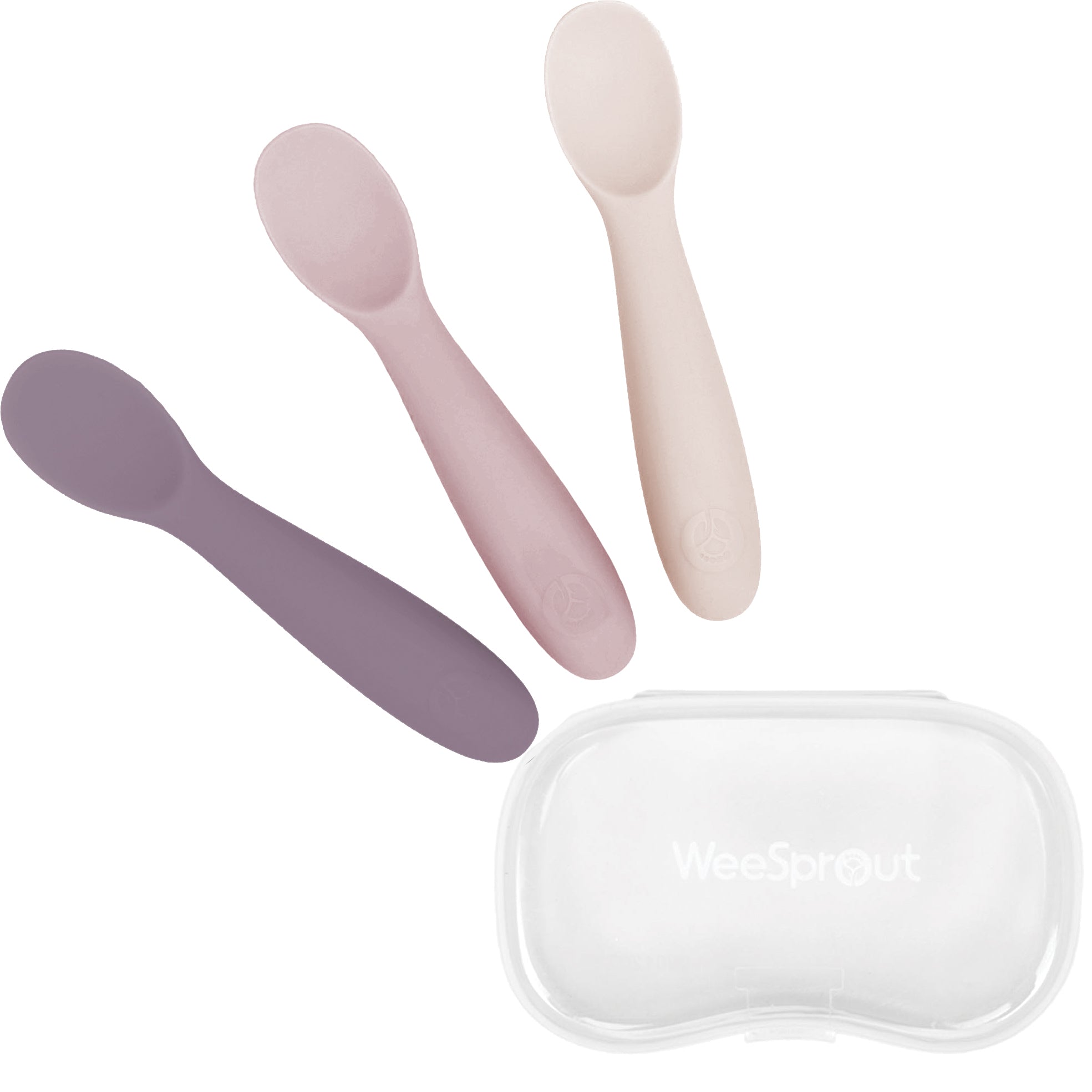 Baby-Led Weaning Silicone Spoons – Set of 3 with travel case