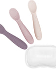 Baby-Led Weaning Silicone Spoons – Set of 3 with travel case