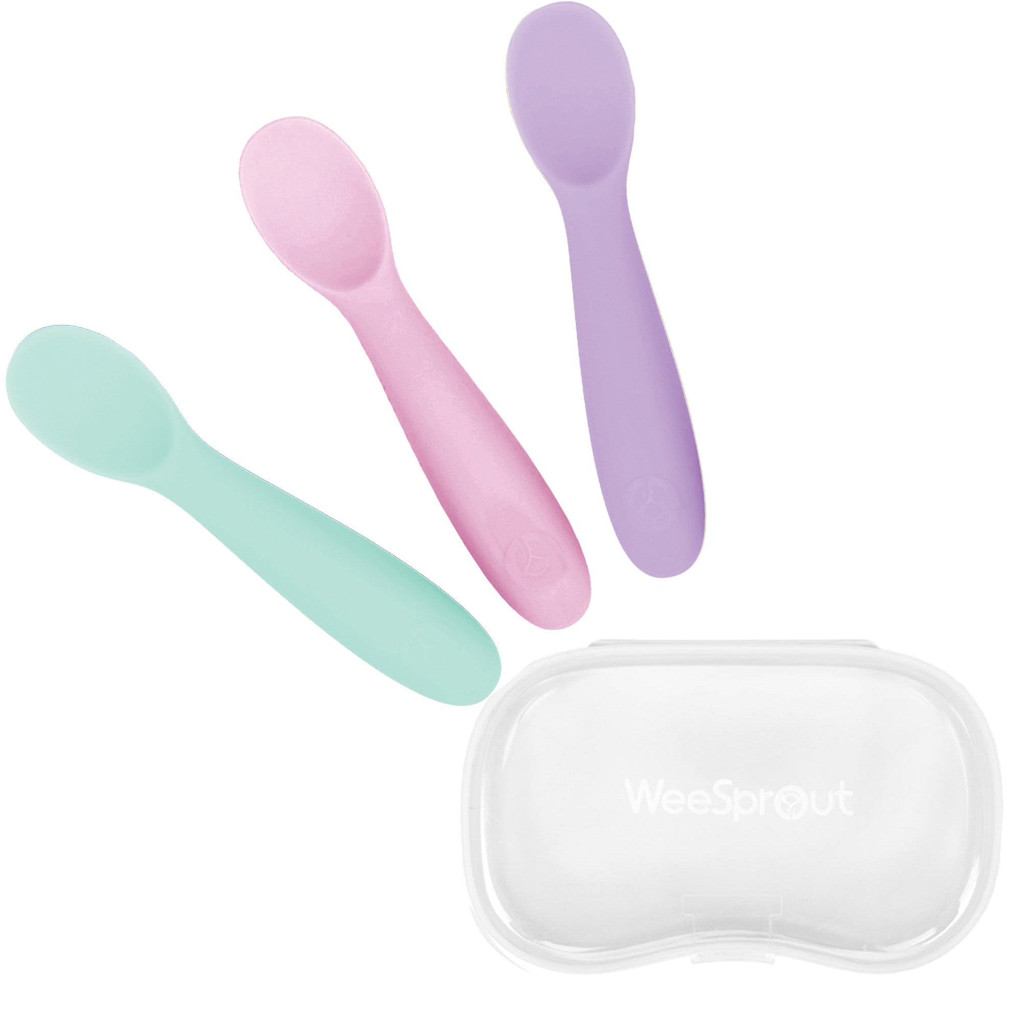 Baby-Led Weaning Silicone Spoons – Set of 3 with travel case