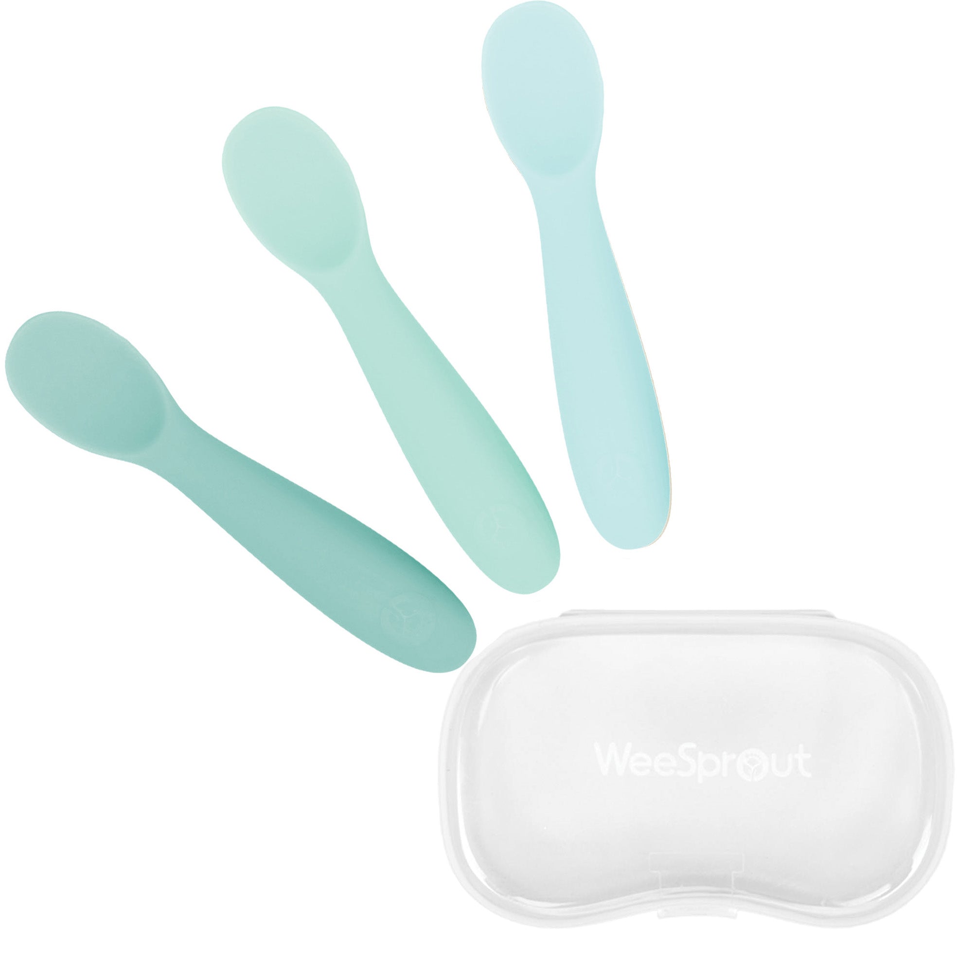 Baby-Led Weaning Silicone Spoons – Set of 3 with travel case