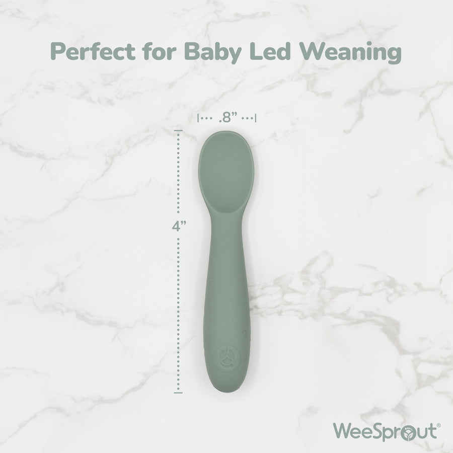 Baby-Led Weaning Silicone Spoons – Set of 3 with travel case