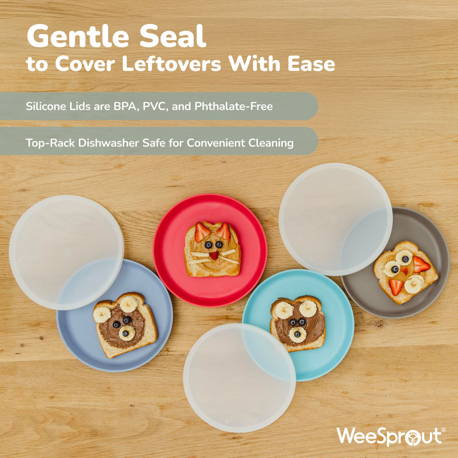 Bamboo Plates with Lids (Set of 4)